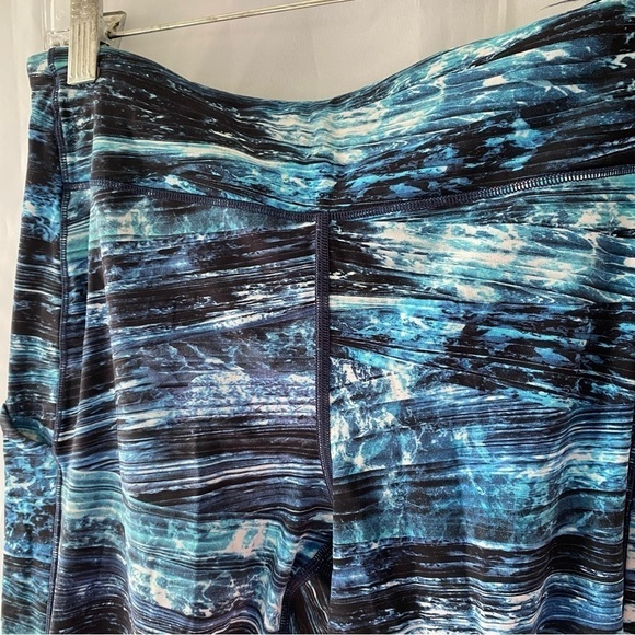 Lululemon‎ Speed Up Crop 21" Shorelines Multi Blue size 12 W6AO8S - Picture 4 of 10